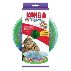 Kong Rewards Picnic Treat Dispensing Interactive Puzzle Feeder Cat Toy - Green/Blue