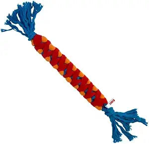 Kong Rope Rally Tug Stick Woven Fleece Wrapped Durable Fetch and Tug Dog Toy -  Medium