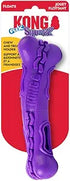 Kong Squeez Flex Bone Bully Stick and Treat-Holding Chew and Fetch Rubber Dog Toy - Medium