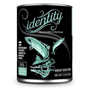 Identity 95% Wild-Caught Atlantic Salmon and Herring Canned Dog Food - 13 Oz - Case of 12