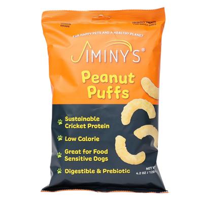 Jiminy's Cricket and Peanut Puffs Crunchy Dog Treats - 4.2 Oz