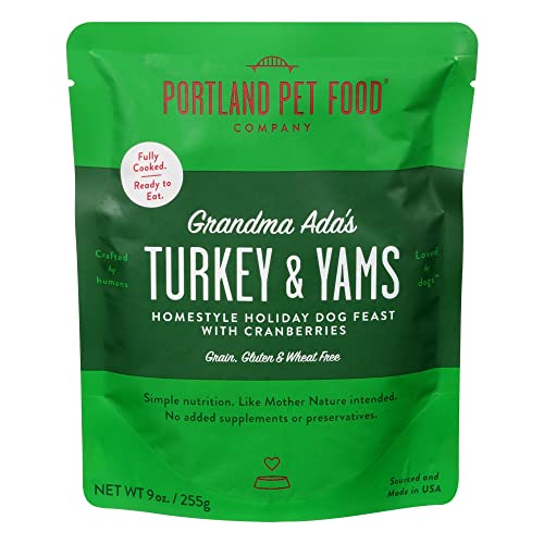 Portland Pet Food Homestyle Grandma Ada's Turkey N' Yams Wet Dog Food Pouch - 9 Oz - Case of 8