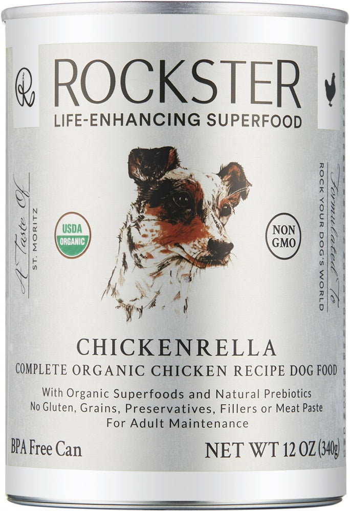 Rockster Chickenrella Premium Chicken Organic Canned Dog Food - 12 Oz - Case of 12  