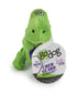 GoDog T-Rex Squeak and Plush Dog Toy with Chew-Guard Tech - Lime - Extra Small  