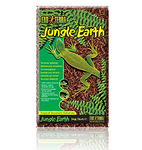Exo Terra Jungle Earth Natural Tropical Terrarium Reptile Substrate - 24 Quarts