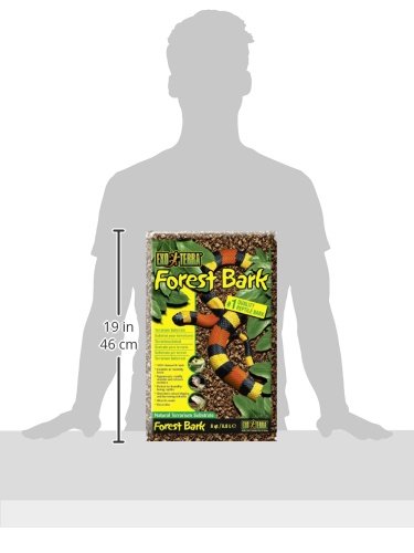 Exo Terra Forest Bark Moisture Control Natural Reptile Terrarium Substrate - 8 Quarts