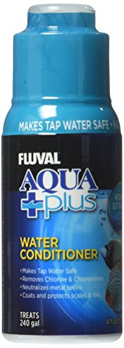 Fluval AquaPlus Freshwater and Saltwater Aquarium Water Conditioner Treatment 4 Ounce