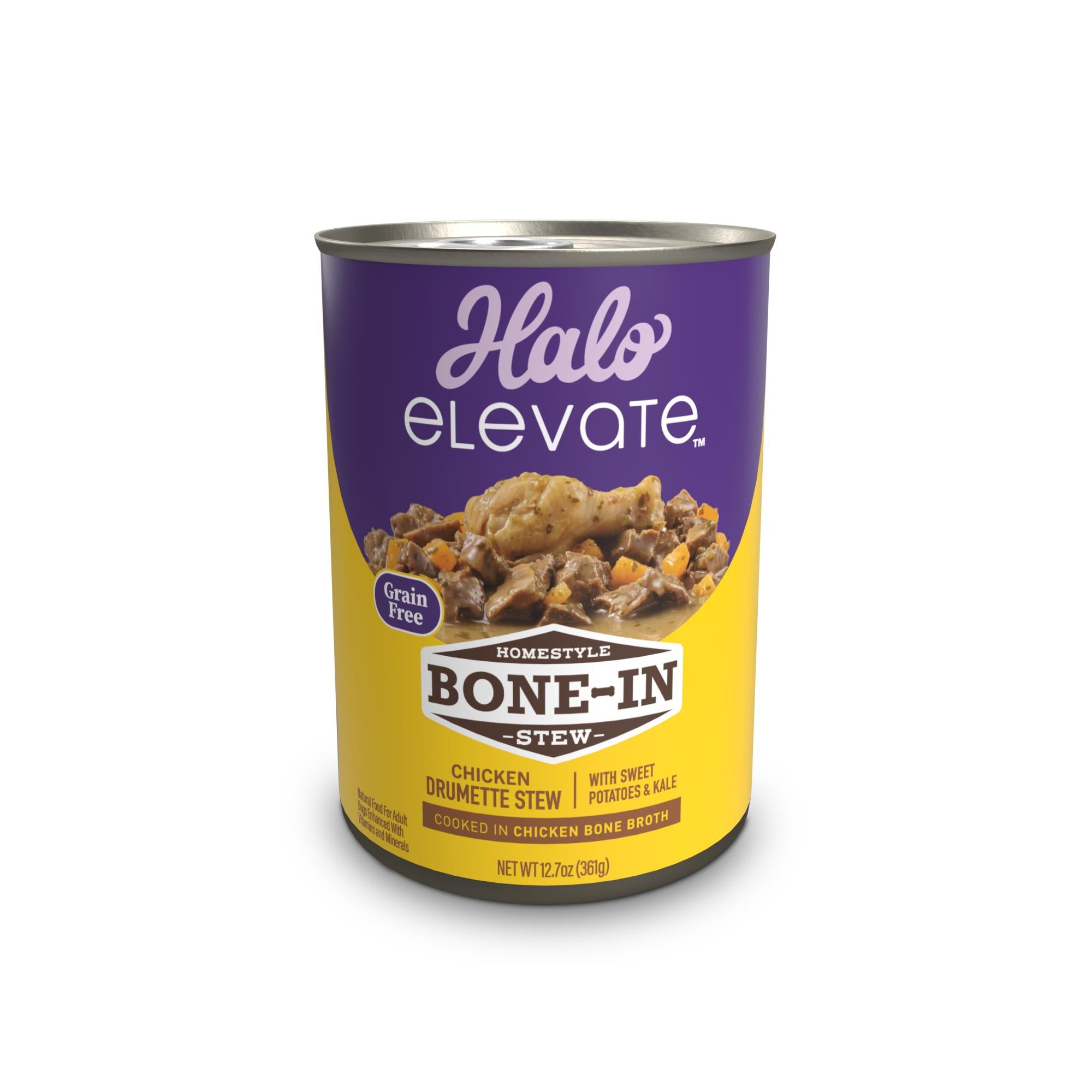 Halo Pets Elevate Grain-Free Chicken and Sweet Potato Stew Canned Dog Food - 12.7 Oz - Case of 6  