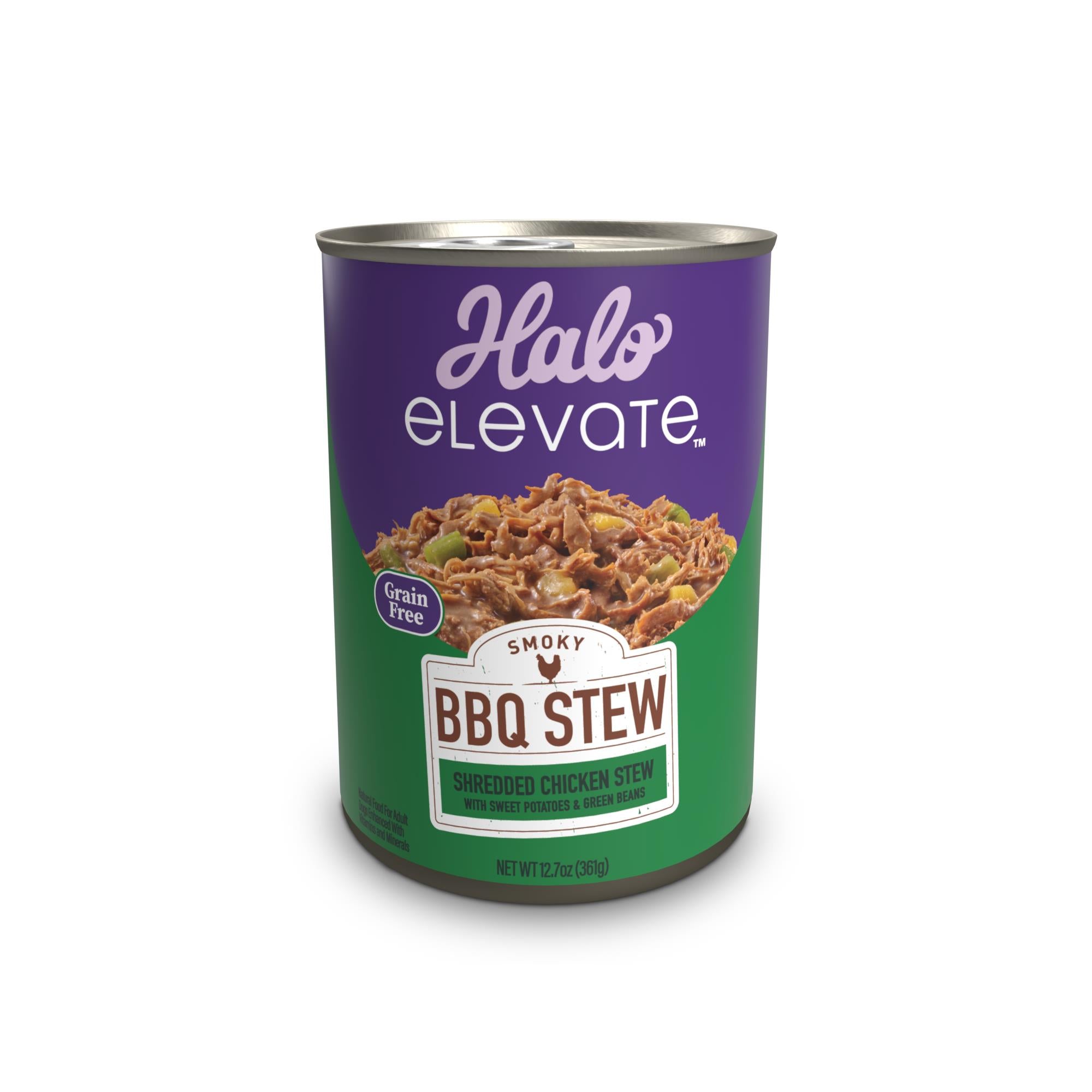 Halo Pets Elevate Grain-Free Shredded Chicken Stew Canned Dog Food - 12.7 Oz - Case of 6  