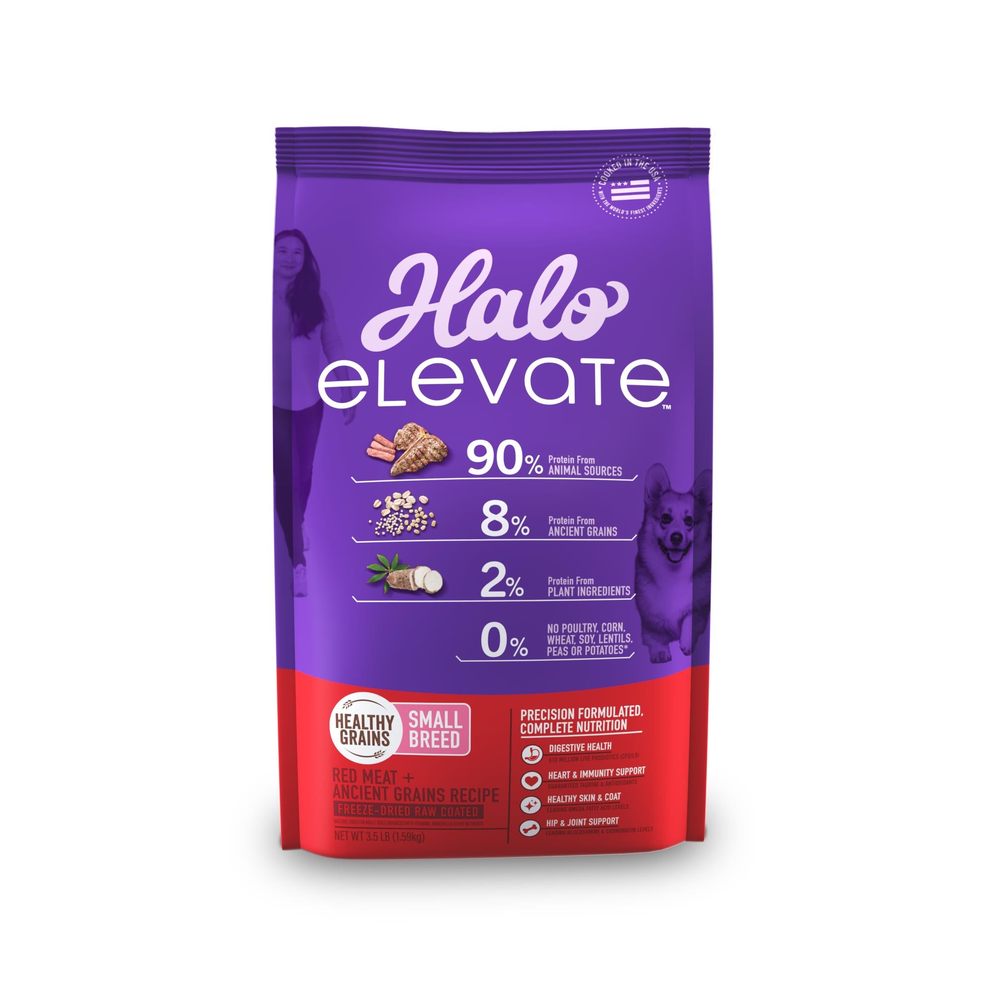 Halo Pets Elevate Healthy Grains Red Meat Recipe Small-Breed Dry Dog Food - 3.5 Lbs  