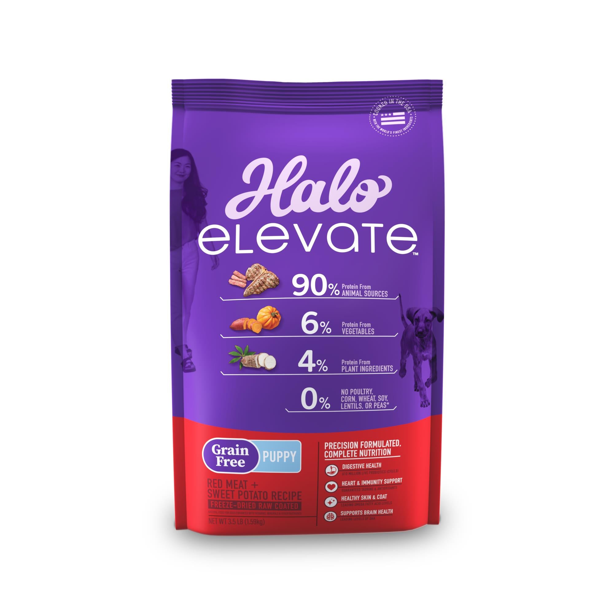 Halo Pets Elevate Grain-Free Red Meat Recipe Puppy Dry Dog Food - 3.5 Lbs  