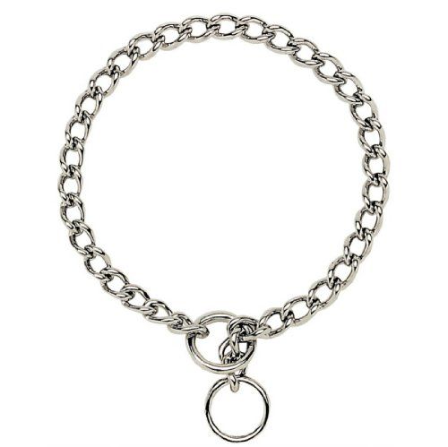 Coastal Titan Metal Choke Training Dog Collar - Chrome - L:16 Inch X W:2.5 MM