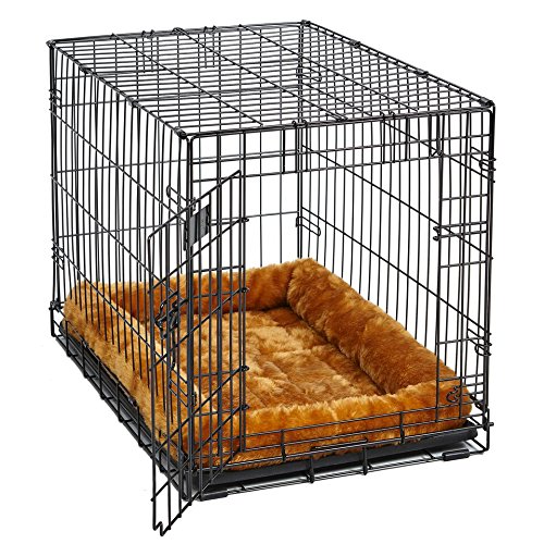 Midwest Homes Quite Time Fleece Machine Washable Rectangular Bolster Pet Bed or Crate Mat