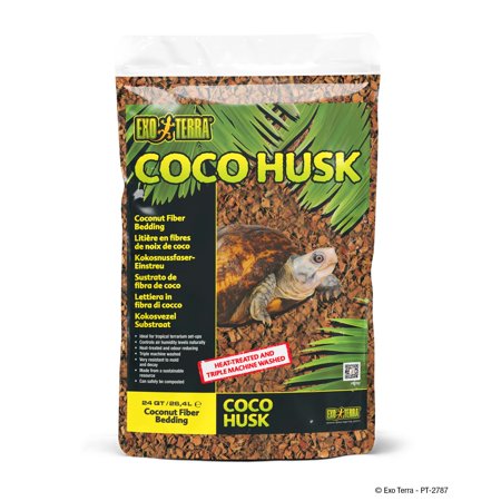 Exo Terra Coco Husk Loose Tropical Terrarium Reptile Substrate - 24 Quarts
