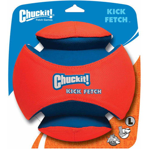 Chuckit! Kick Fetch Nylon and Rubber Ball Fetch Dog Toy - Large - 6 Pack