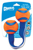 Chuckit! Ultra-Duo Dual-Ball Tug and Fetch Rubber and Nylon Dog Toy - Medium