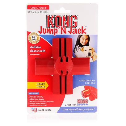 Kong Dental Textured Jump N' Jack Rubber Dog Toy - Large  