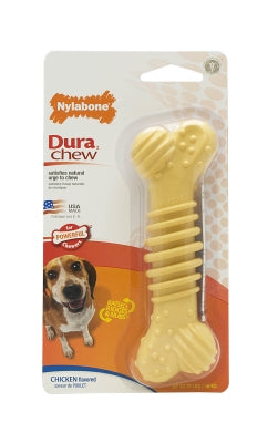 Nylabone Textured Dental Bone Durable Power-Chew Medley Flavor Nylon Chew Dog Toy - Medium/Wolf Default Title