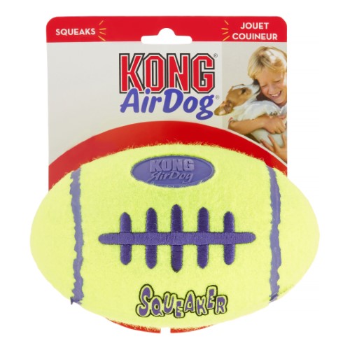 Kong AirDog Squeaker Football Tennis Felt Fetch Dog Toy - Large  