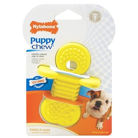 Nylabone Pacifier Vanilla Flavored Puppy Teething Rubber Dog Toy - Small