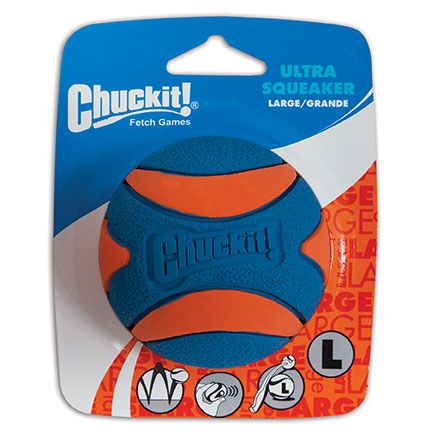 Chuckit! Ultra-Squeaker Ball Bounce and Fetch Dog Toy - Large