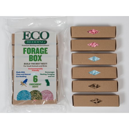 Fibercore Foraging Box Eco Paper Bird and Small Animal Bedding - 6 Pack
