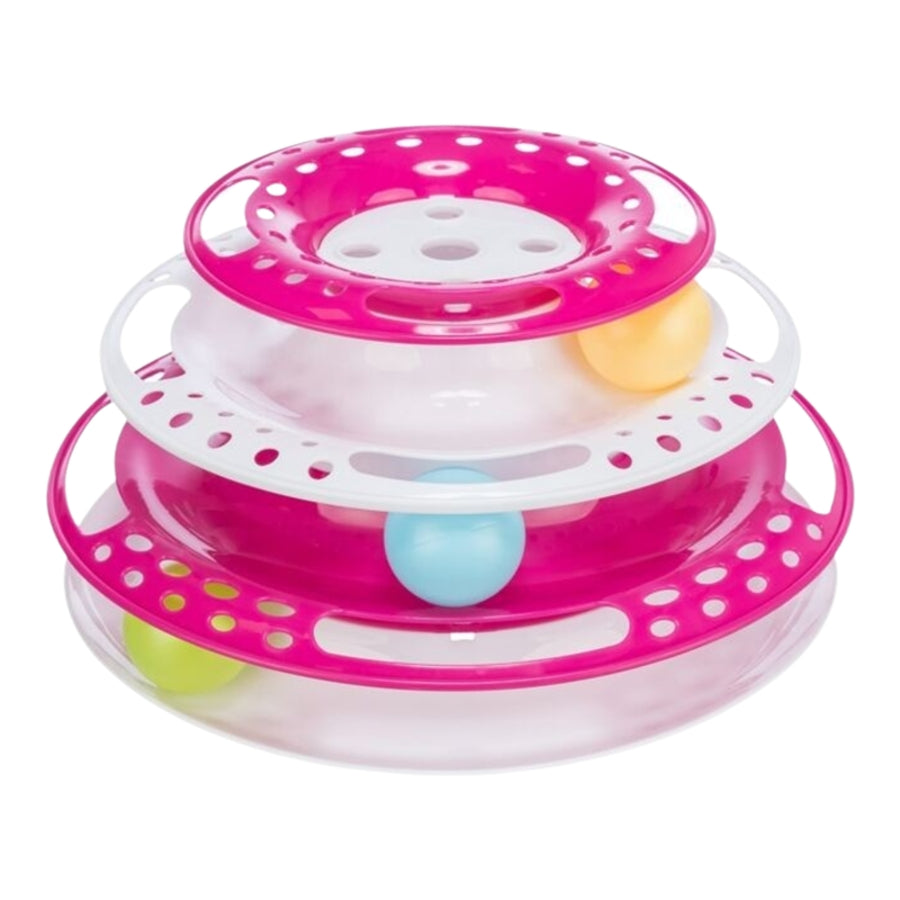 Trixie Pet Products Catch The Balls 3-Tiered Track Interactive Cat Toy