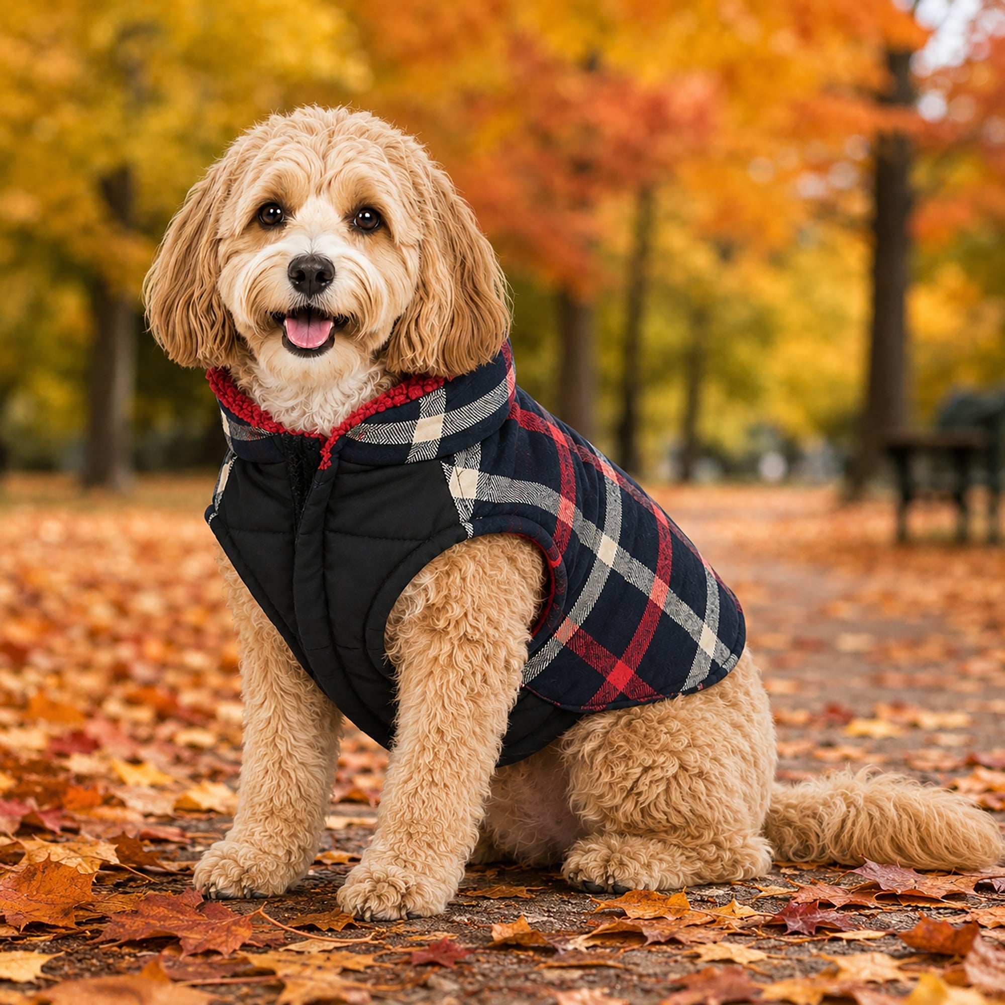 Pet Life ® 'Allegiance' Classical Insulated Plaid Fashion Dog Jacket