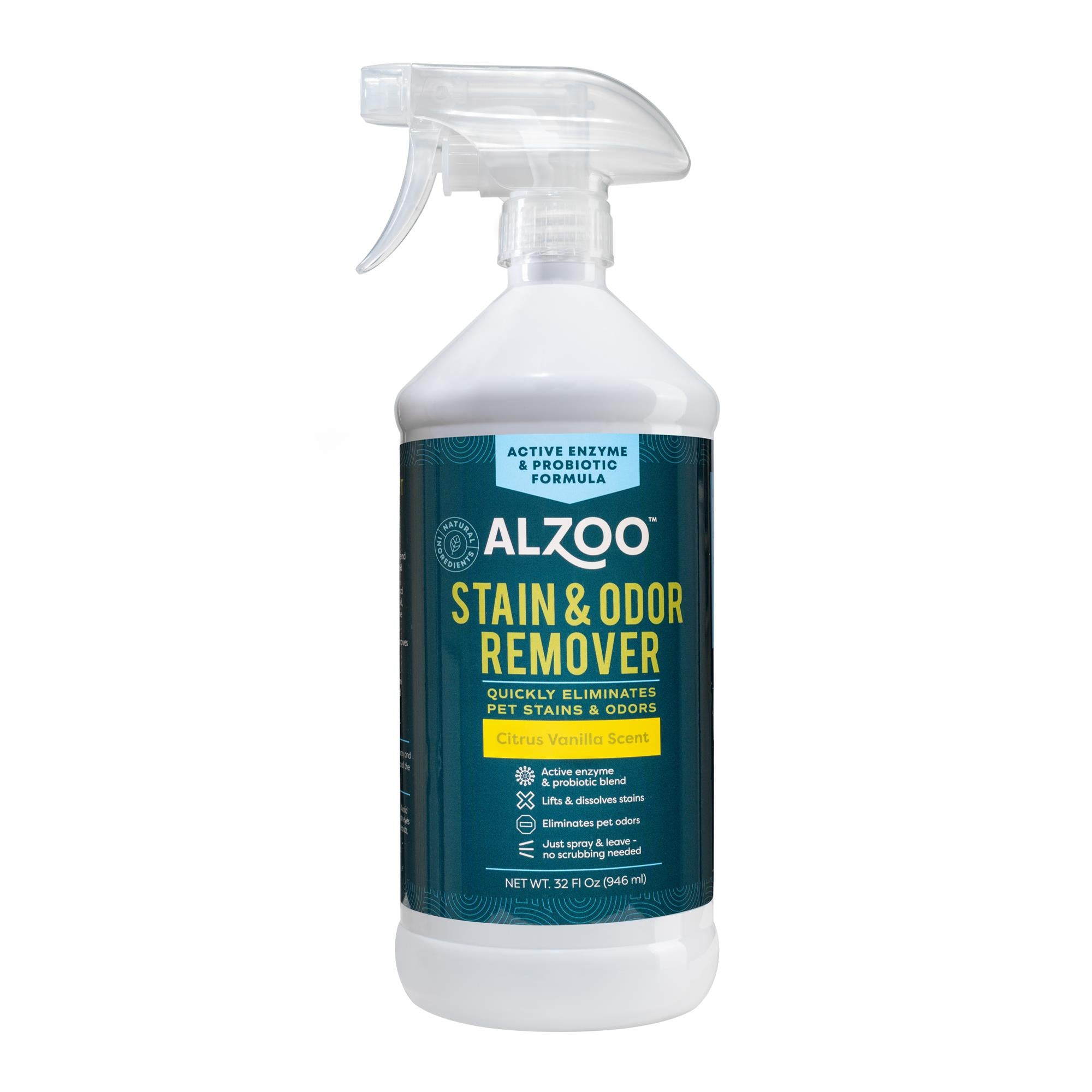 Alzoo Pee Be Gone Citrus and Vanilla Pet Stain and Odor Remover - 32 Oz  