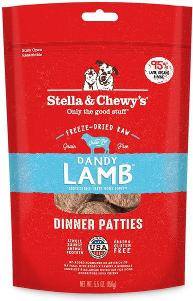 Stella & Chewy's Frozen Dog Food Dinner Patties Lamb - 12 lbs