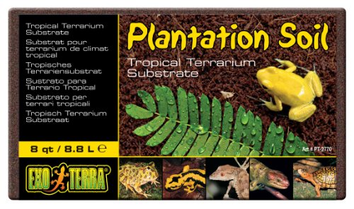 Exo Terra Plantation Soil Coconut Fiber Reptie and Amphibian Terrarium Substrate Brick - 8 Quarts