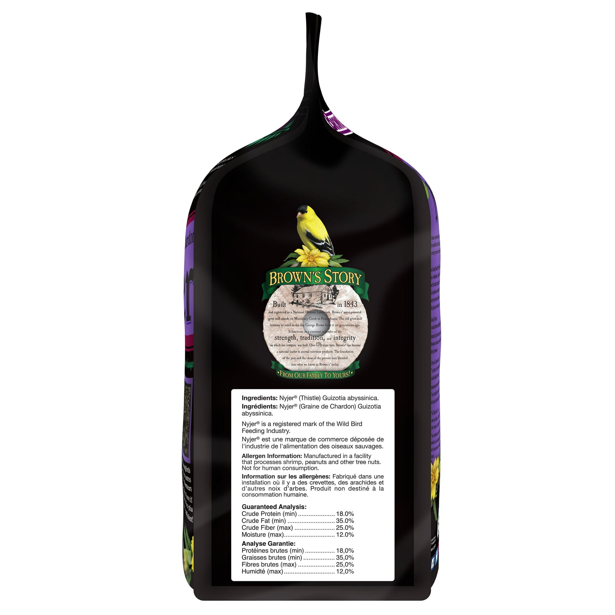 F.M. Brown's Song Blend Nyjer Thistle Seed Wild Bird Food - 5 Lbs - Case of 6