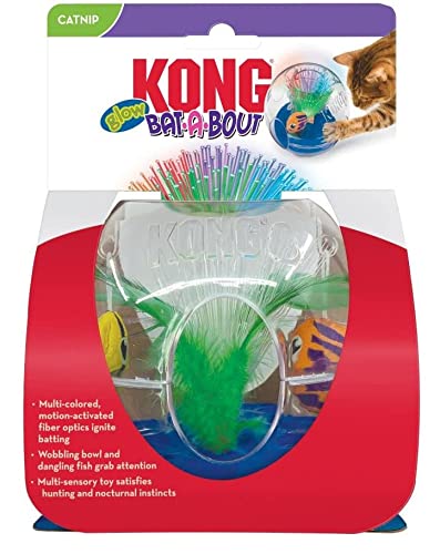 Kong Bat-a-Bout Glow Aquarium Catnip Cat Toy  