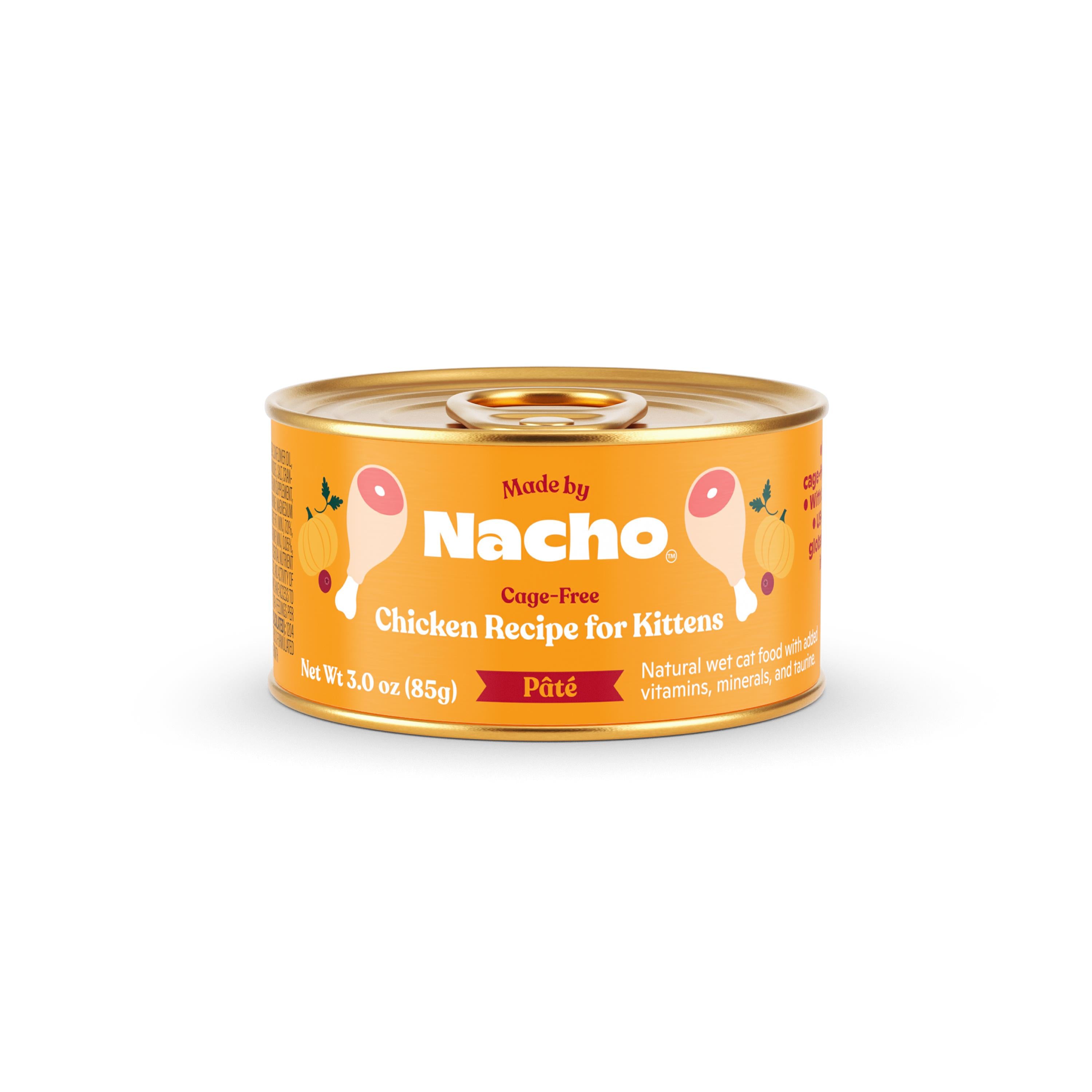 Made by Nacho Chicken Pate Kitten Canned Cat Food - 3 Oz - Case of 24  