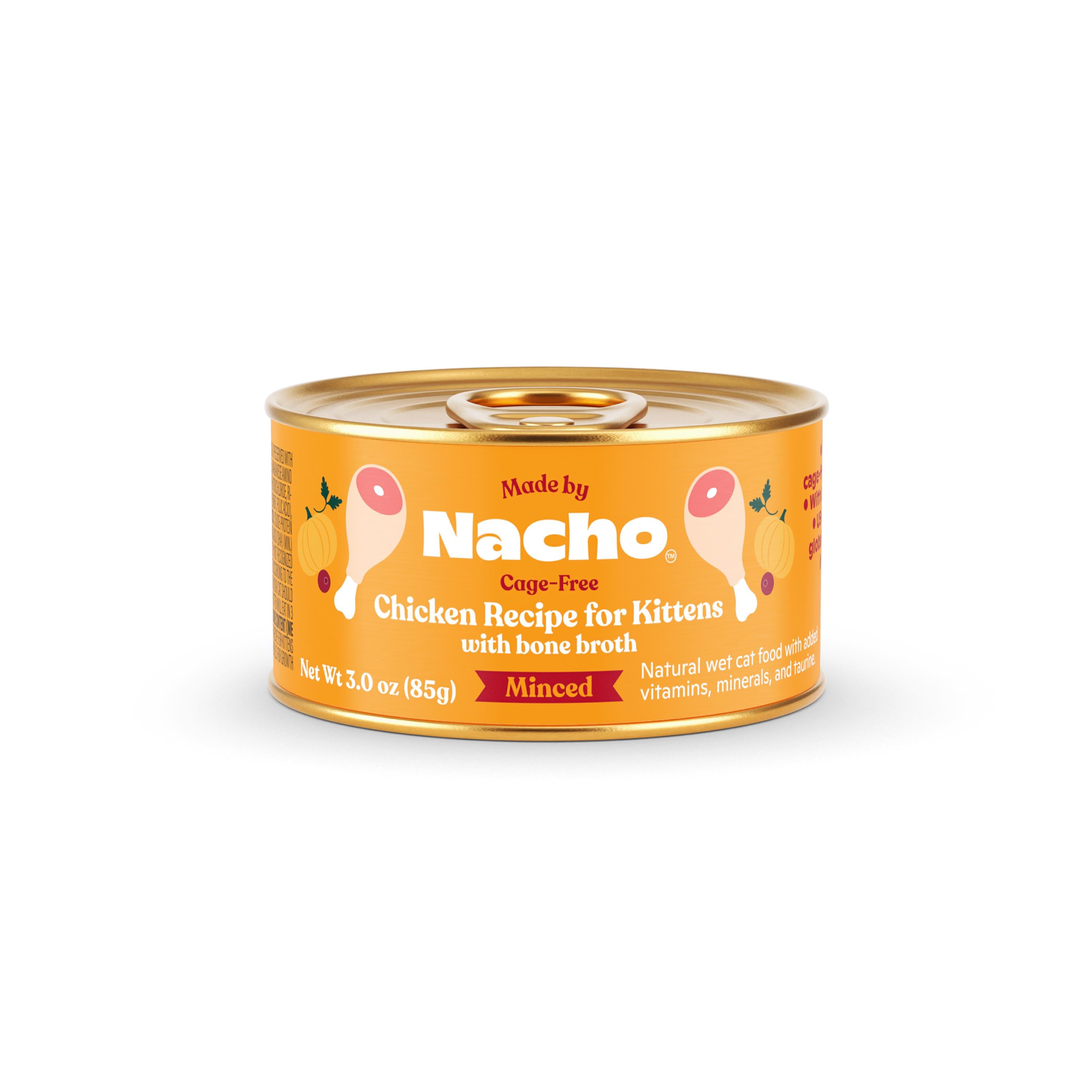 Made by Nacho Chicken Recipe Minced Kitten Canned Cat Food - 3 Oz - Case of 24  