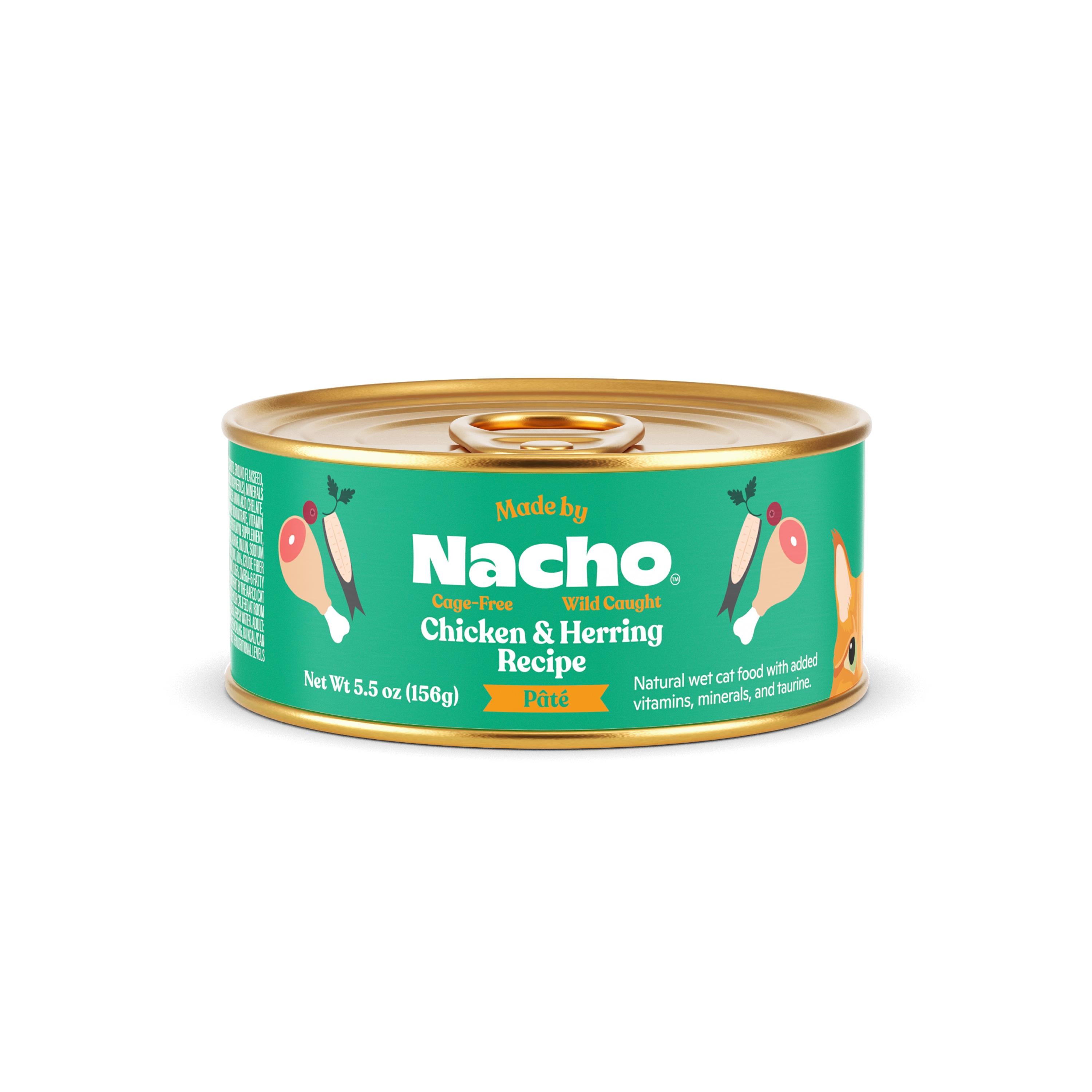 Made by Nacho Chicken and Herring Pate Canned Cat Food - 5.5 Oz - Case of 24  