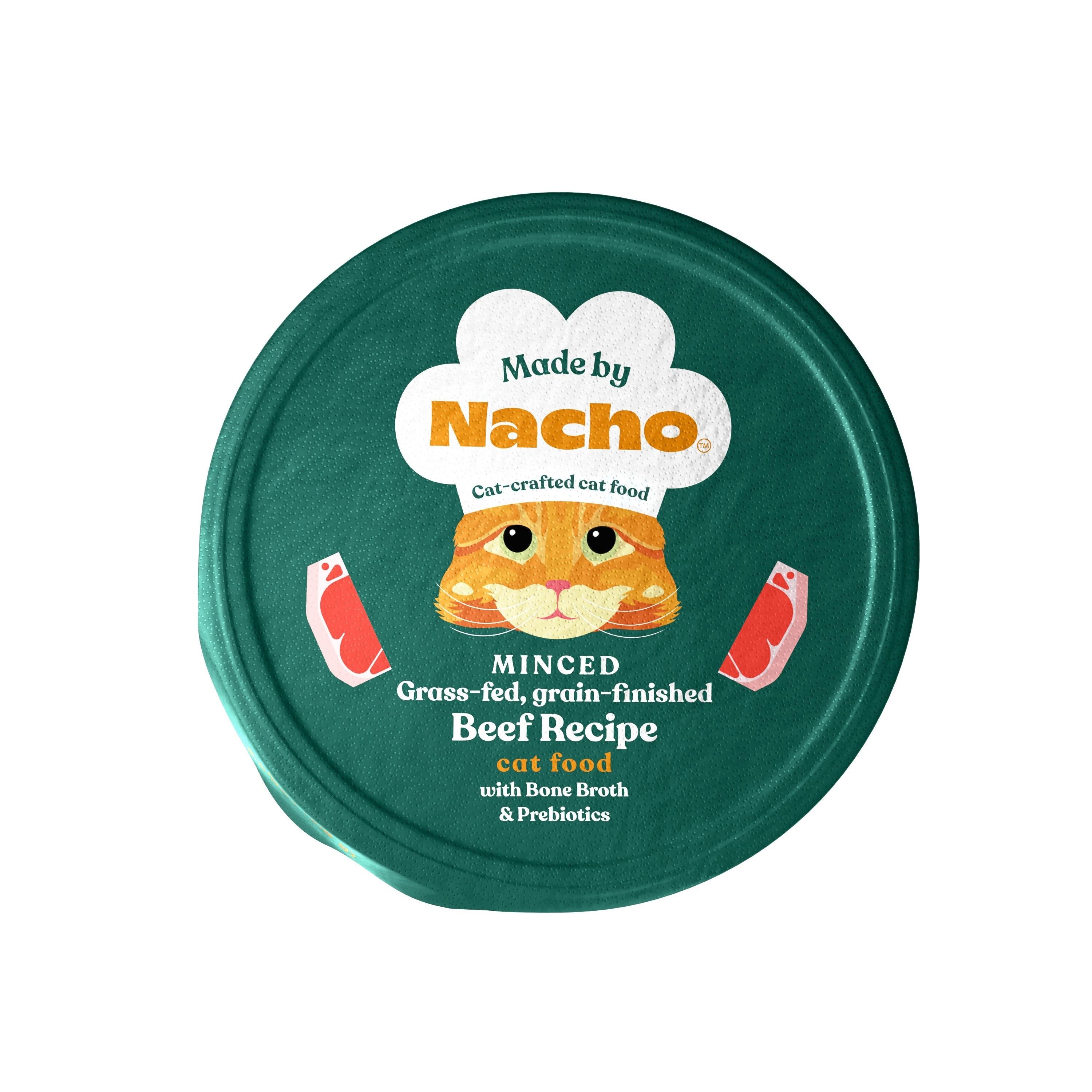 Made by Nacho Beef Bone Broth with Prebiotics Wet Cat Food Tray - 2.5 Oz - Case of 10  