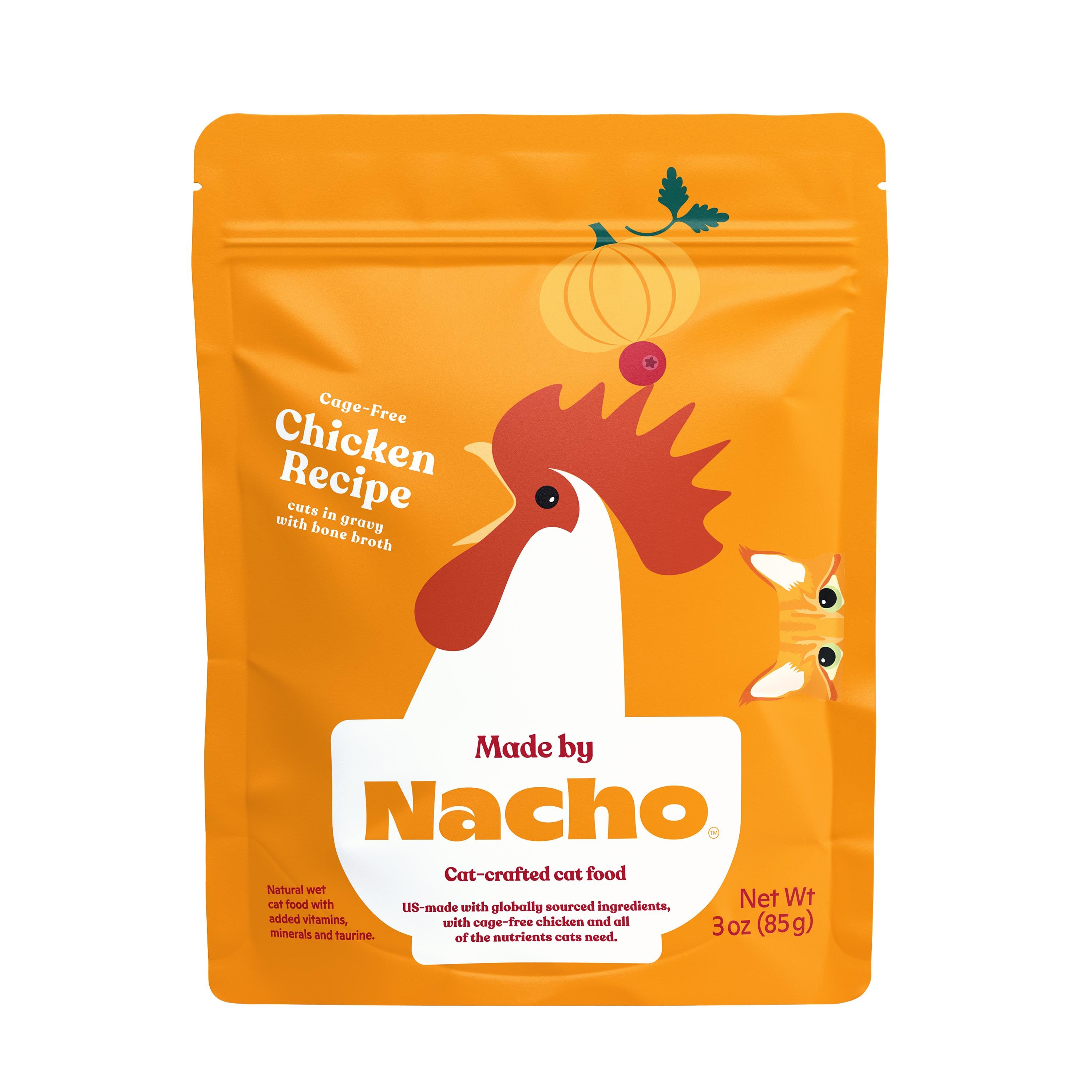 Made by Nacho Chicken Cuts in Gravy Bone Broth Wet Cat Food Pouch - 3 Oz - Case of 24  