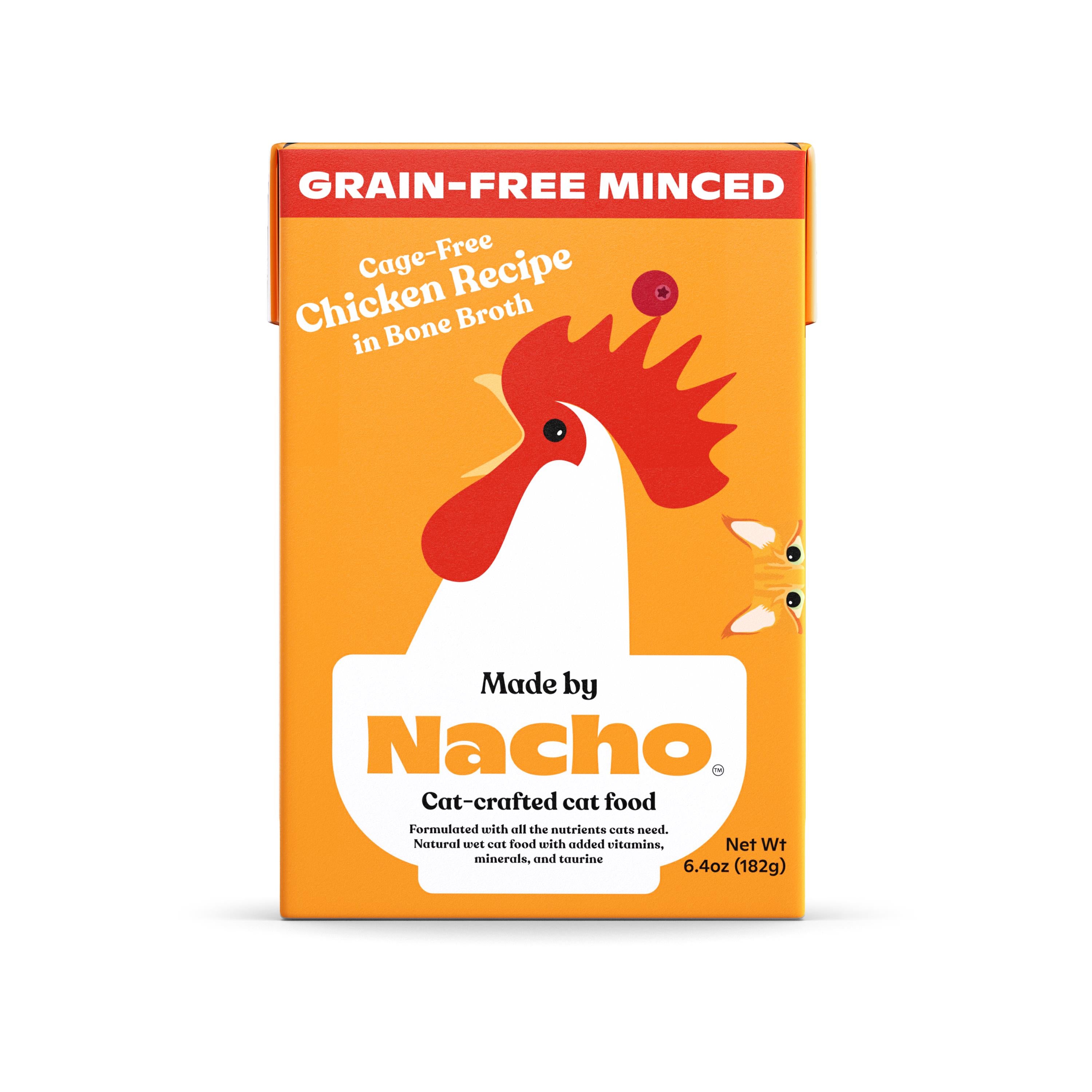 Made by Nacho Grain-Free Chicken Minced in Bone Broth Wet Cat Food - 6.4 Oz - Case of 12  