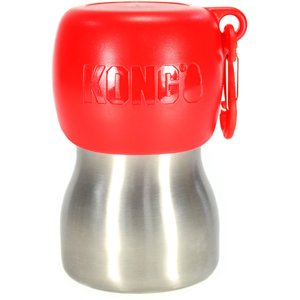 Kong H2O Insulated Stainless Steel Travel Pet Water Bottle - Red - 9.5 Oz  