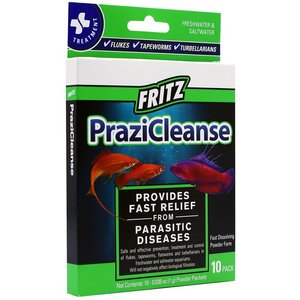 Fritz Aquatics PraziCleanse Freshwater and Saltwater Parasitic Infection Packets Fish Medication 10 Count