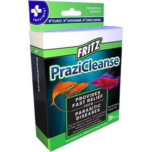 Fritz Aquatics PraziCleanse Freshwater and Saltwater Parasitic Infection Packets Fish Medication - 20 Count