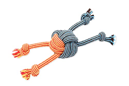 Mammoth Pet Products 4-Knotted Monkey Fist Ball Rope Dog Toy - Small -10 Inch