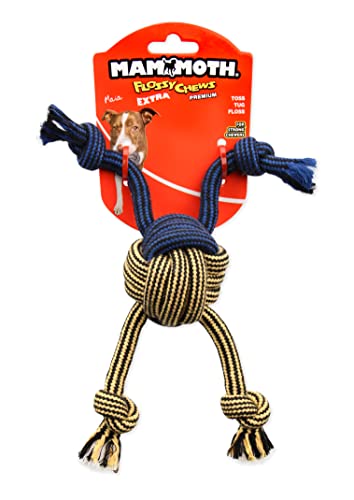 Mammoth Pet Products 4-Knotted Monkey Fist Ball Rope Dog Toy - Small -10 Inch