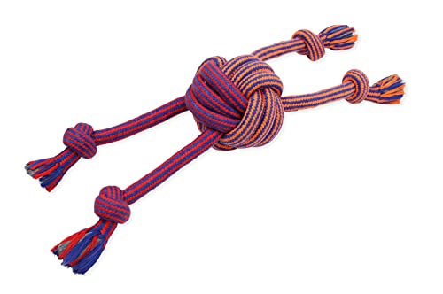 Mammoth Pet Products 4-Knotted Monkey Fist Ball Rope Dog Toy - Large -18 Inch
