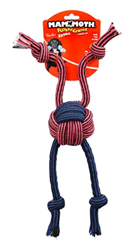 Mammoth Pet Products 4-Knotted Monkey Fist Ball Rope Dog Toy - Large -18 Inch