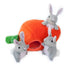 Zippy Paws Burrow Bunny N' Carrot Squeaky Hide-and-Seek Plush Interactive Dog Toy - Medium