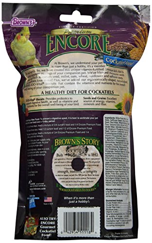 F.M. Brown's Encore Premium Cockatiel Bird Food