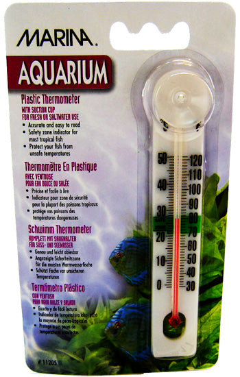 Hagen Marina Plastic Aquarium Thermometer with Suction Cup