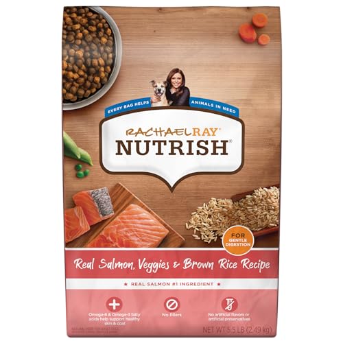 Rachael Ray Nutrish Salmon Veggies and Brown Rice Recipe Dry Dog Food - 13 Lbs  